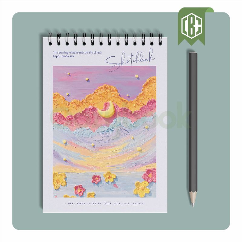 

SKETCHBOOK A6 VERTIKAL JILID SPIRAL 95 HALAMAN BUKU GAMBAR TEBAL AESTHETIC