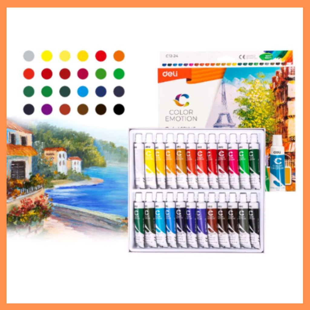 

DELI Cat acrylic 24 warna color emotion C12-24