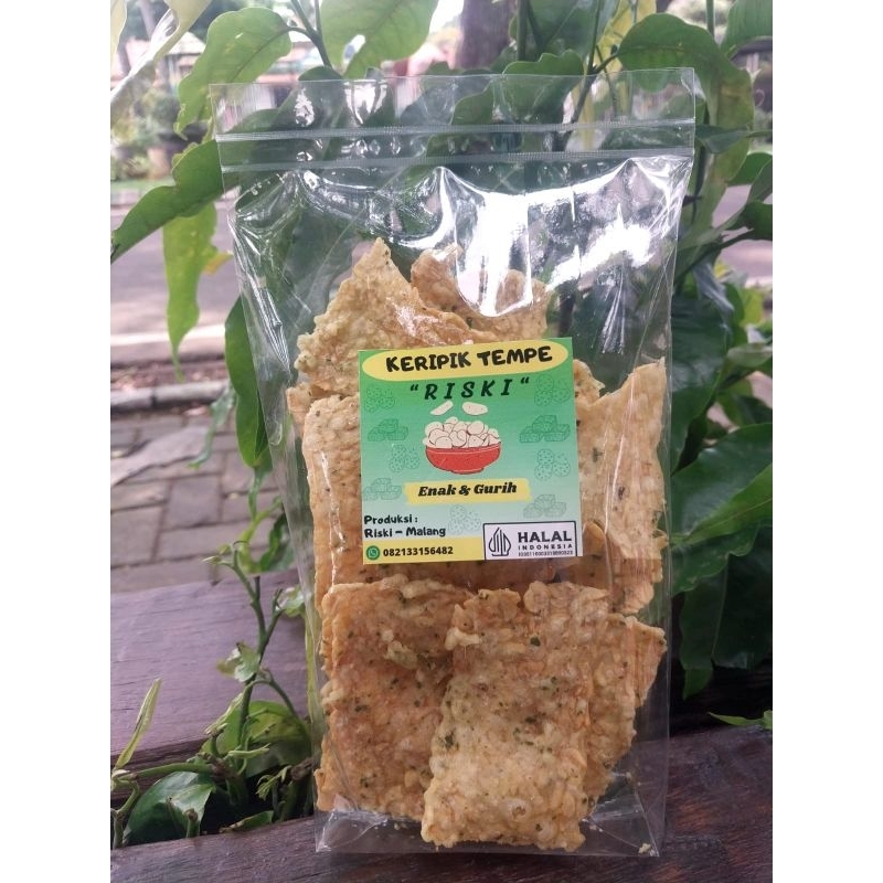 

keripik tempe asli original keripik tempe krispi, enak, gurih dan renyah varian kemasan 100 gr/ 200 gr/ 500 gr