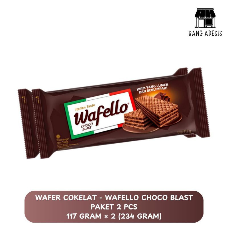 

PAKET 2 PCS Wafer Cokelat Wafello Choco Blast 117 gram × 2 (234 gram) - Bang AdeSis