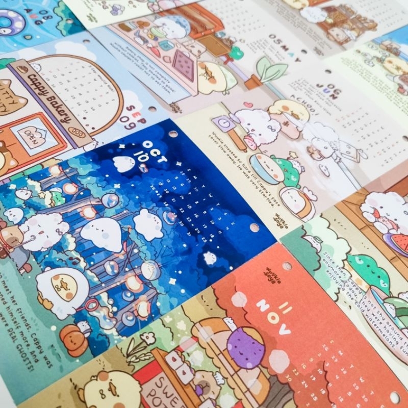 

2025 Kalender+Buku Cerita Lucu Wuukie and Soya Aesthetic Calendar