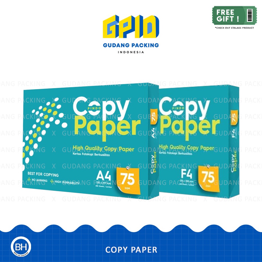 

KODE W86G COPY PAPER Kertas HVS A4 F4 75 Gsm