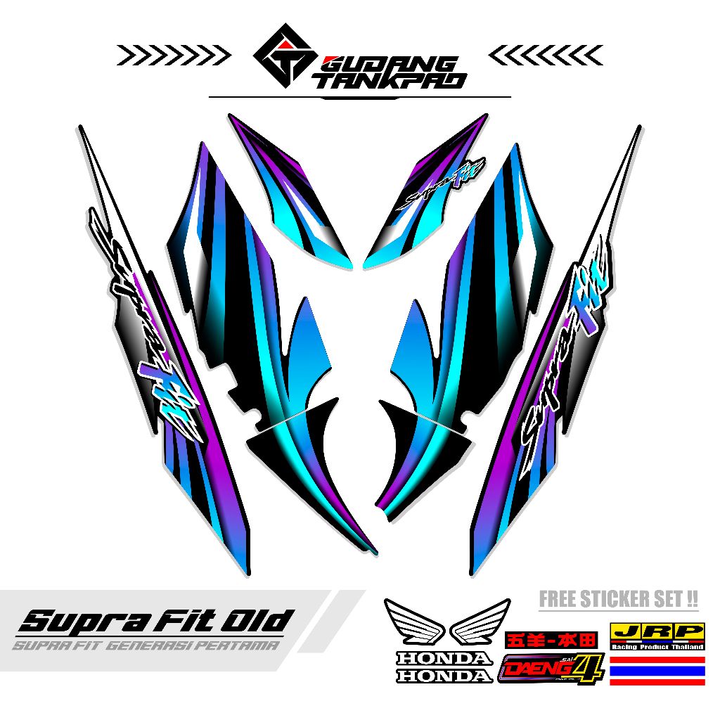 STRIPING MOTOR SUPRA FIT OLD 110 / MTF 12 / STRIPING SUPRA FIT LAMA / STRIPING HONDA SUPRA FIT / STI