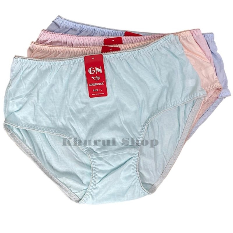 3pcs-Cd Golden nick 381 warna terang celana dalam wanita karet renda