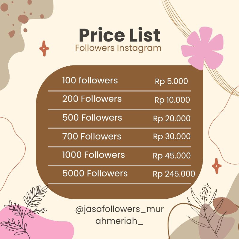 Followers Instagram Murah Mix Bergaransi | Followers Luar Negeri | 1000 - 3000 Followers