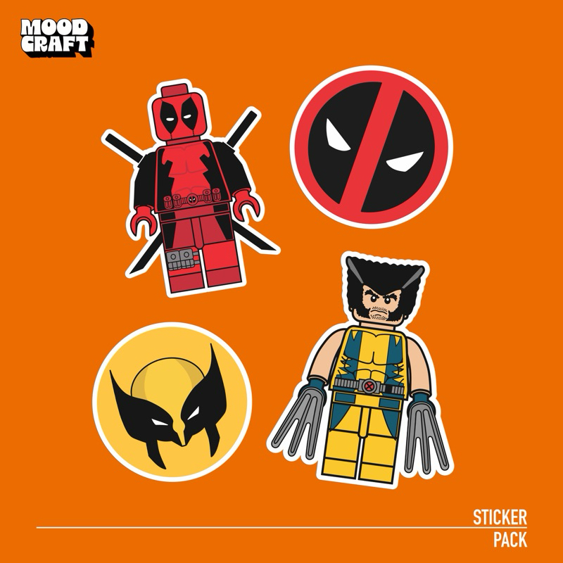 

Sticker Vinyl Deadpool X Wolverine - Sticker Pack | SP - 018