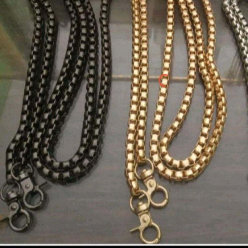 cod/tali rantai tas wanita nikel tebal import/asesoris tas murah/rantai ulir besi