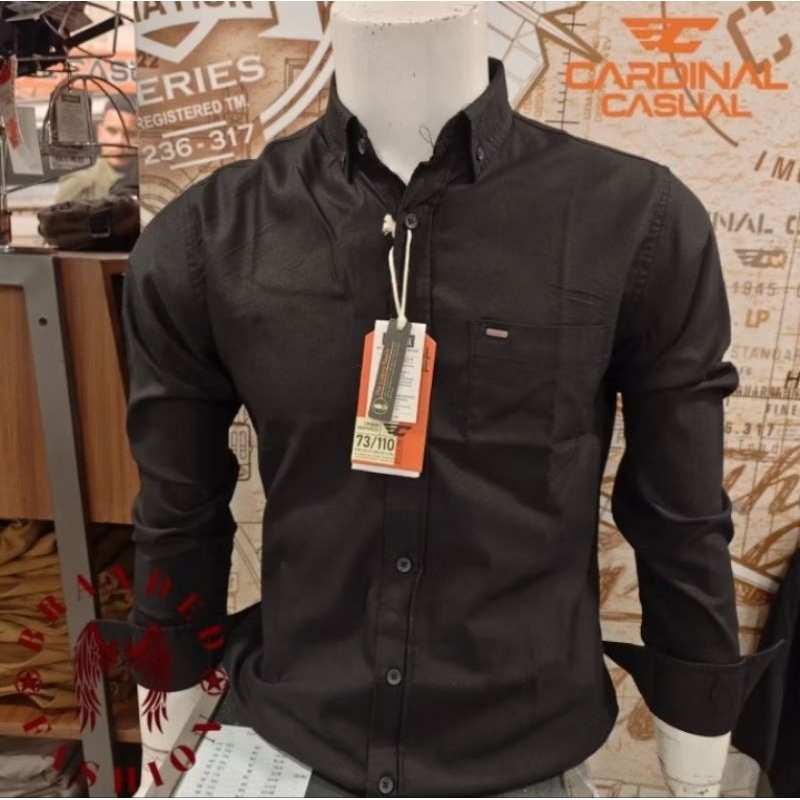 KEMEJA PRIA CARDINAL JEANS SLIMFIT HITAM