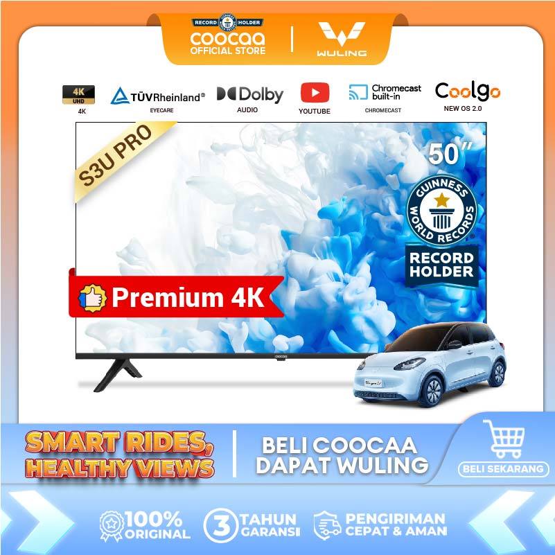 COOCAA 50 inch Smart TV - Digital TV - 4K - UHD - Dolby Audio - Youtube - Mirroring - Boundless -Bro