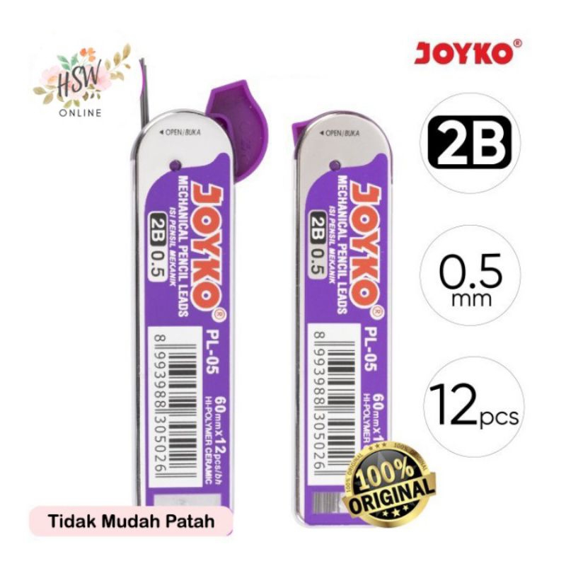 

Isi Pensil Mekanik 2B 0.5mm Refill Pencil Joyko Alat Tulis Sekolah