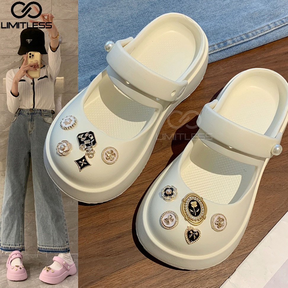 CHEKOUT FREE PERMATA Sandal Wanita INARA Sepatu Sendal Wanita Kekinian 224 Sendal Slip On Cewek Terb