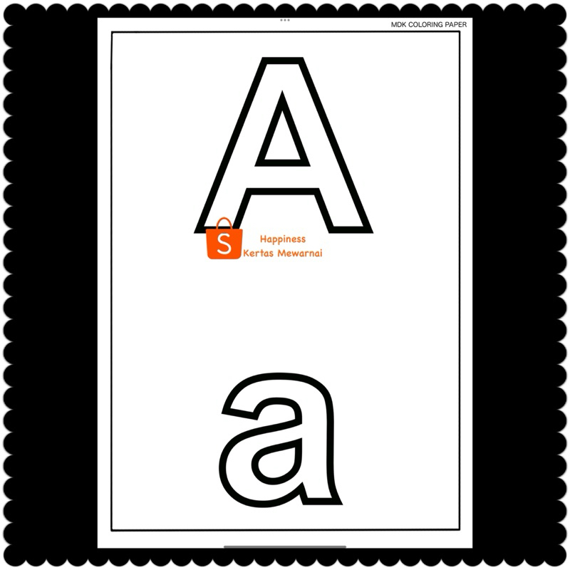 

MDK - BELAJAR MENGENAL HURUF ABJAD A-Z / Kertas Mewarnai anak TK/Paud/preschool