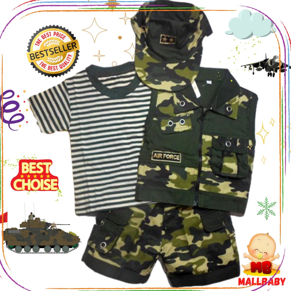 Sale Cool Army  Baju Setelan Bayi Tentara Baju Tentara Anak Bayi