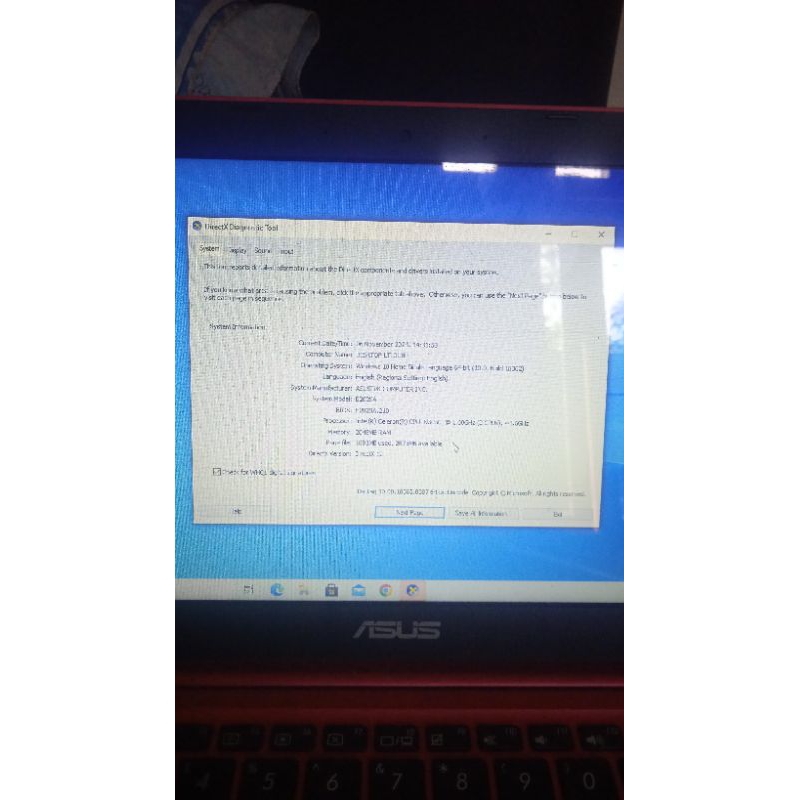 notebook ASUS TYPE E202S second