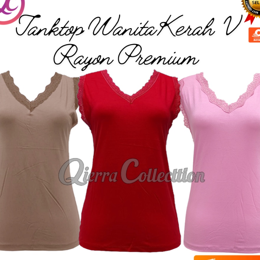 Gila Tanktop Wanita Tank Top Cewe Pakaian Dalam Camisole Tangtop Polos Warna Renda Perempuan Sexy Le