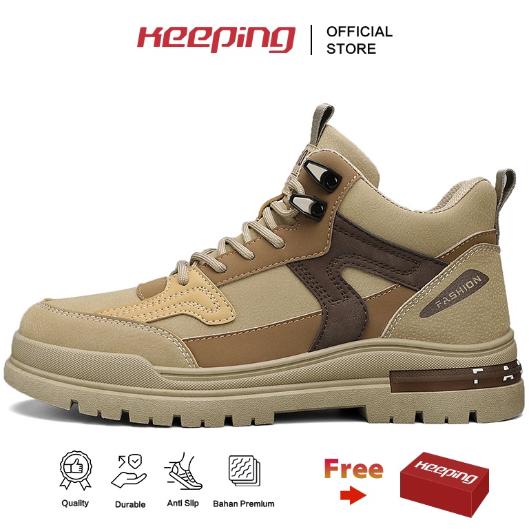 TRENTERBARU Keeping Sepatu Pria Outdoor Sepatu Sneakers Jungle Vintage Boots Sepatu Cowok Hiking Jal