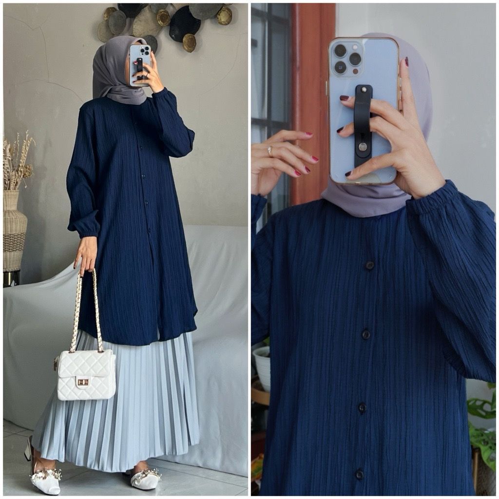 new tunik polos wanita lady crush oversize / tunik zalfa jumbo