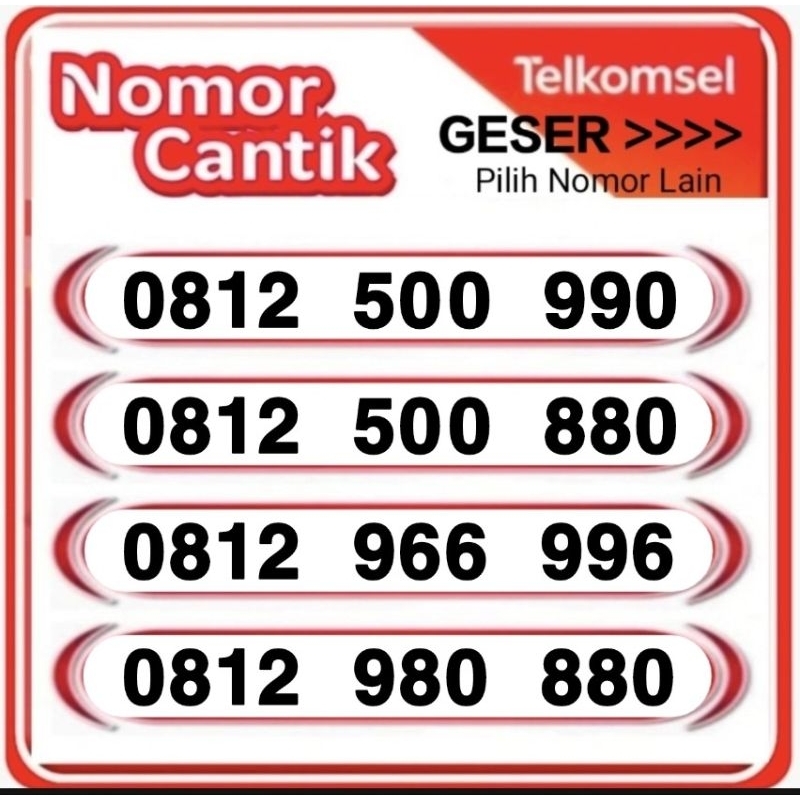 NOMOR CANTIK TELKOMSEL 10 DIGIT + Gratis Kuota 1 tahun 260GB