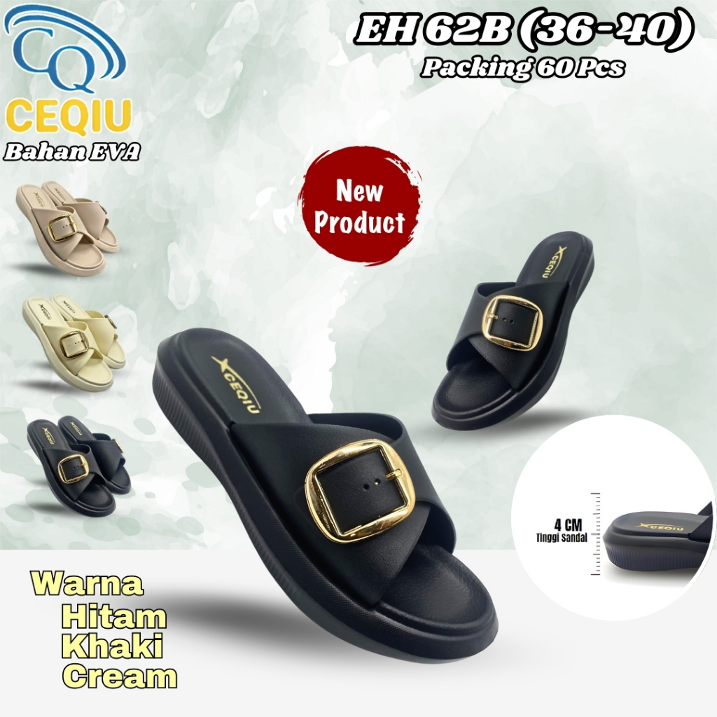 Sandal Wanita Dewasa, Sandal CEQIU  || EH 62B ||  sandal Fashion  uk 36-40