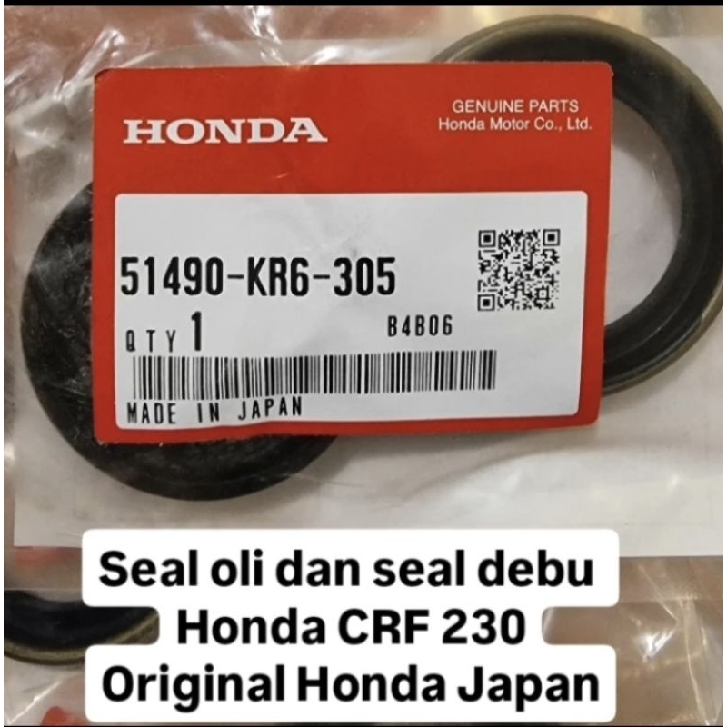 Seal shock oli  + seal debu Honda CRF 230 F 51490-KR6-305 original Japan ukuran 37 mm SHOWA