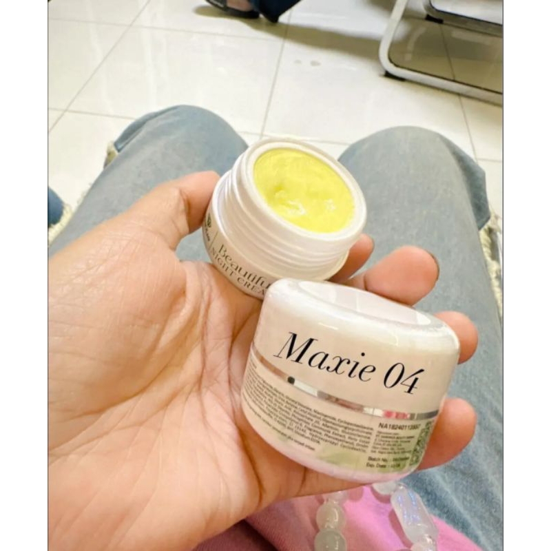 beautiful night glow maxie / cream flek maxie