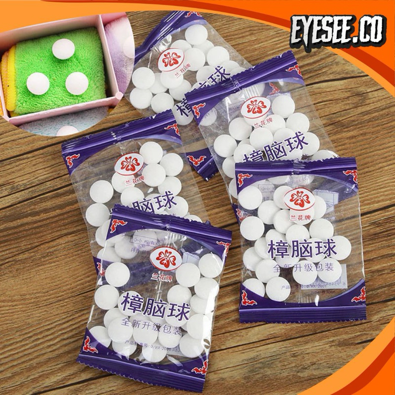 Kamper Barus Putih Kecil Naphthalene Disk Ball Kapur Barus Penghilang Bau Pengharum Almari Lemari Ru