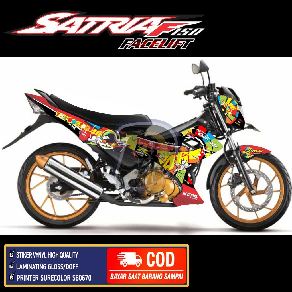 Stiker Satria Fu Facelift 2014 Decal Satria Fu Facelift Stiker Satria Fu 150 facelift Rosi 46