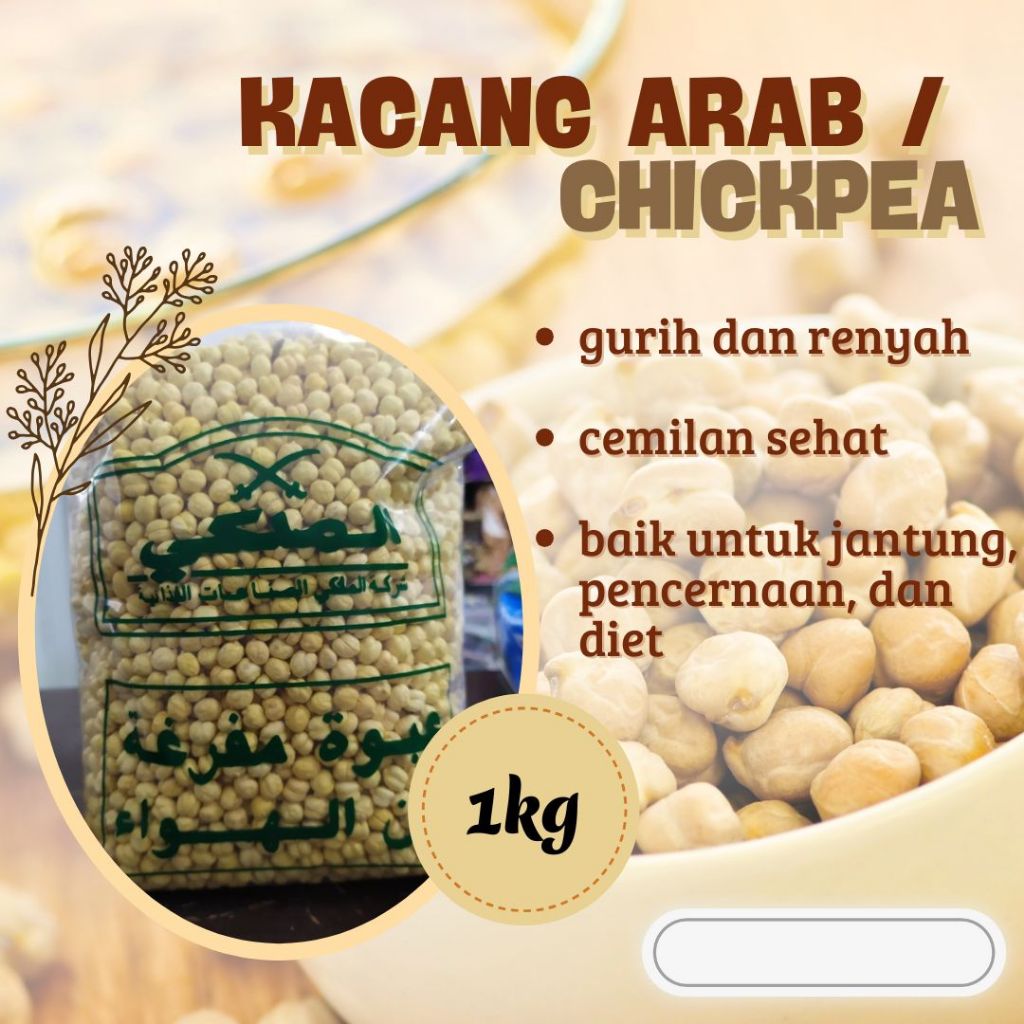 

Kacang Arab Chickpea kemasan 1kg