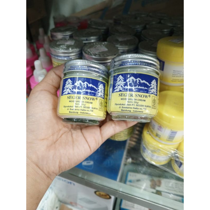 Seger Snow Moisturizing Cream/haslin Botol Kaca 30gr