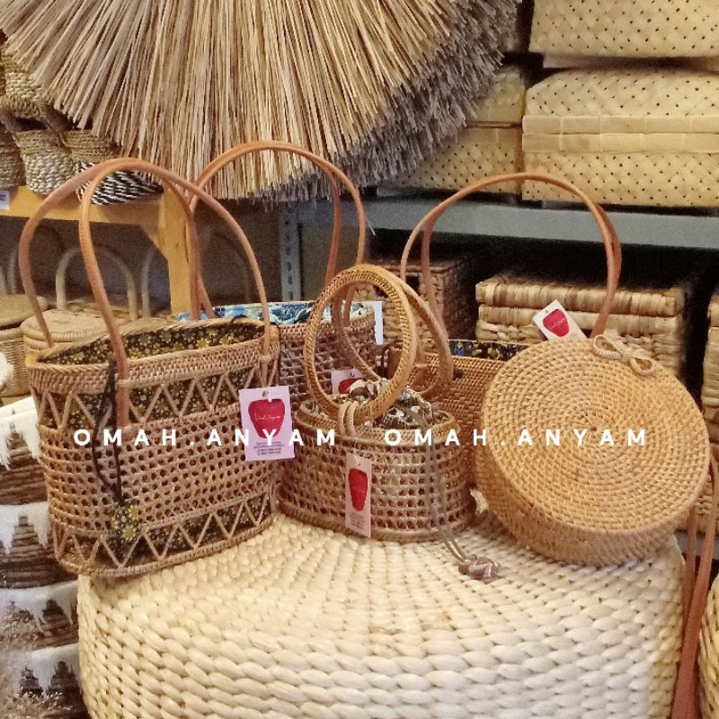 Tas Anyam Ketak Lombok | Shoulder hand bag ketak | tas anyam asli Lombok