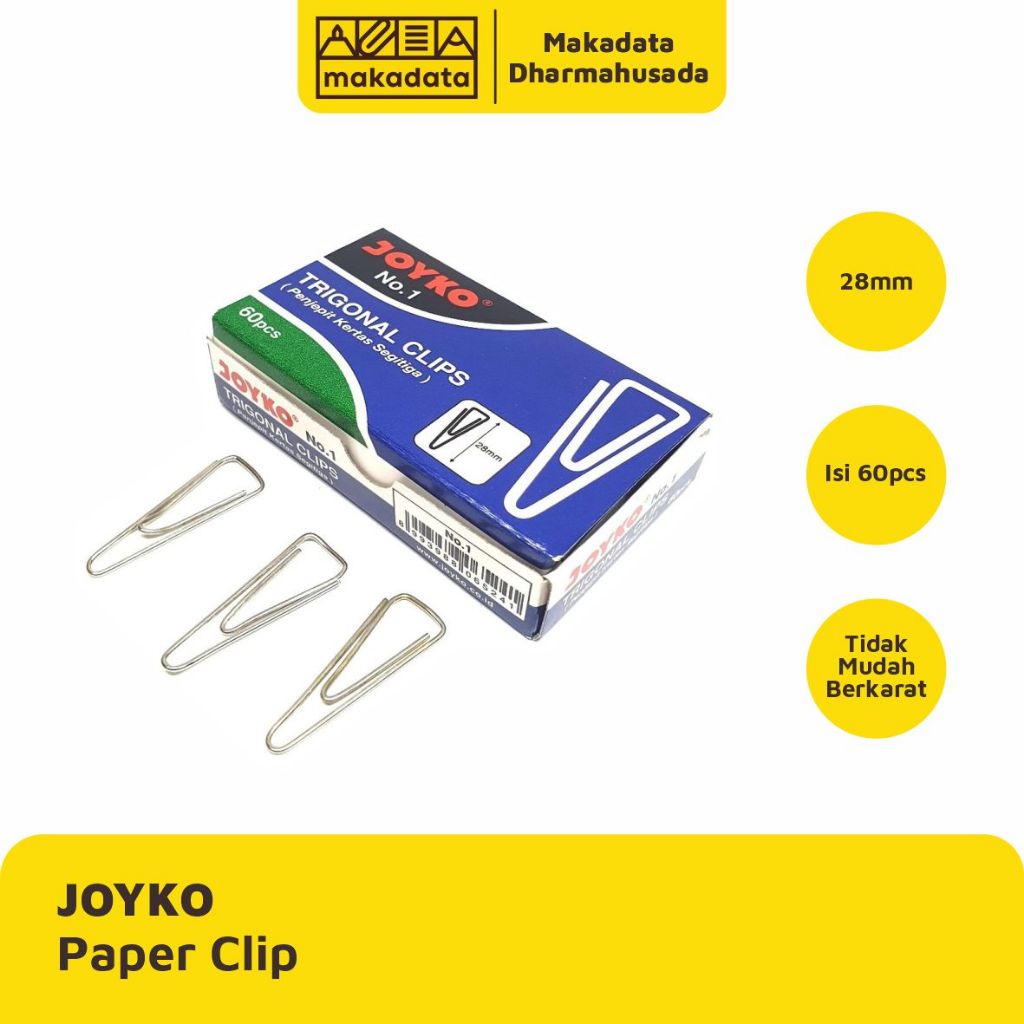 

PAPER CLIP | KLIP PENJEPIT KERTAS JOYKO NO.1 (1 PCS)