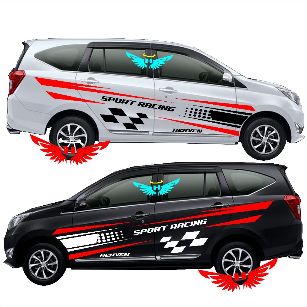 Sticker mobil sigra sticker mobil sigra terbaru stiker mobil list terlaris stiker sigra sport heaven