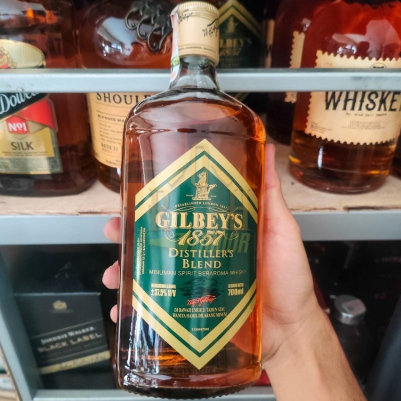 PEWARNA ALAMI DJAP GILBEY'S WHSKY KEMASAN BOTOL KACA