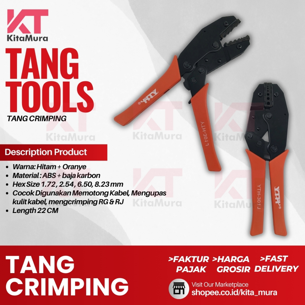 Tang Crimping Tools RG59 Tipe YTH 230 P Crimping