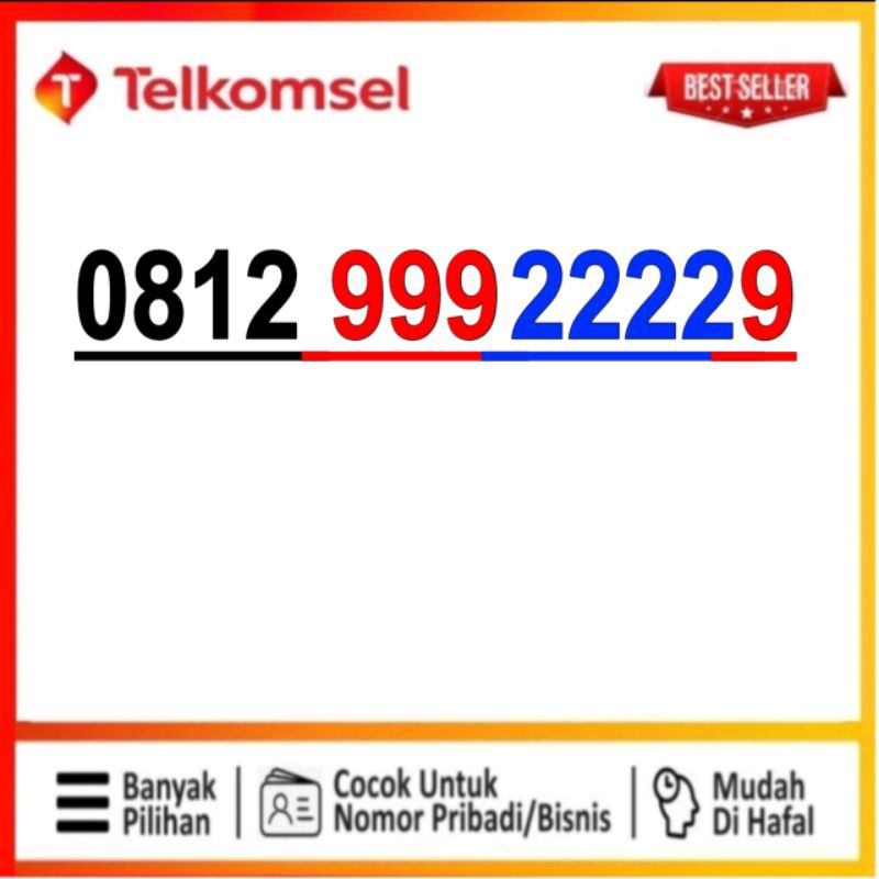 nomor cantik kartu perdana telkomsel triple kwartet 999 2222