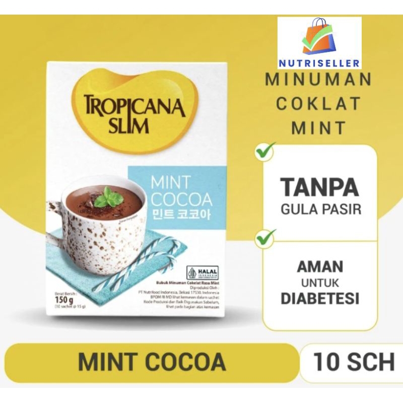 

Tropicana Slim Mjnt Cocoa 10 Sachet - Minuman Cokelat Mint Nikmat Tanpa Gula Pasir