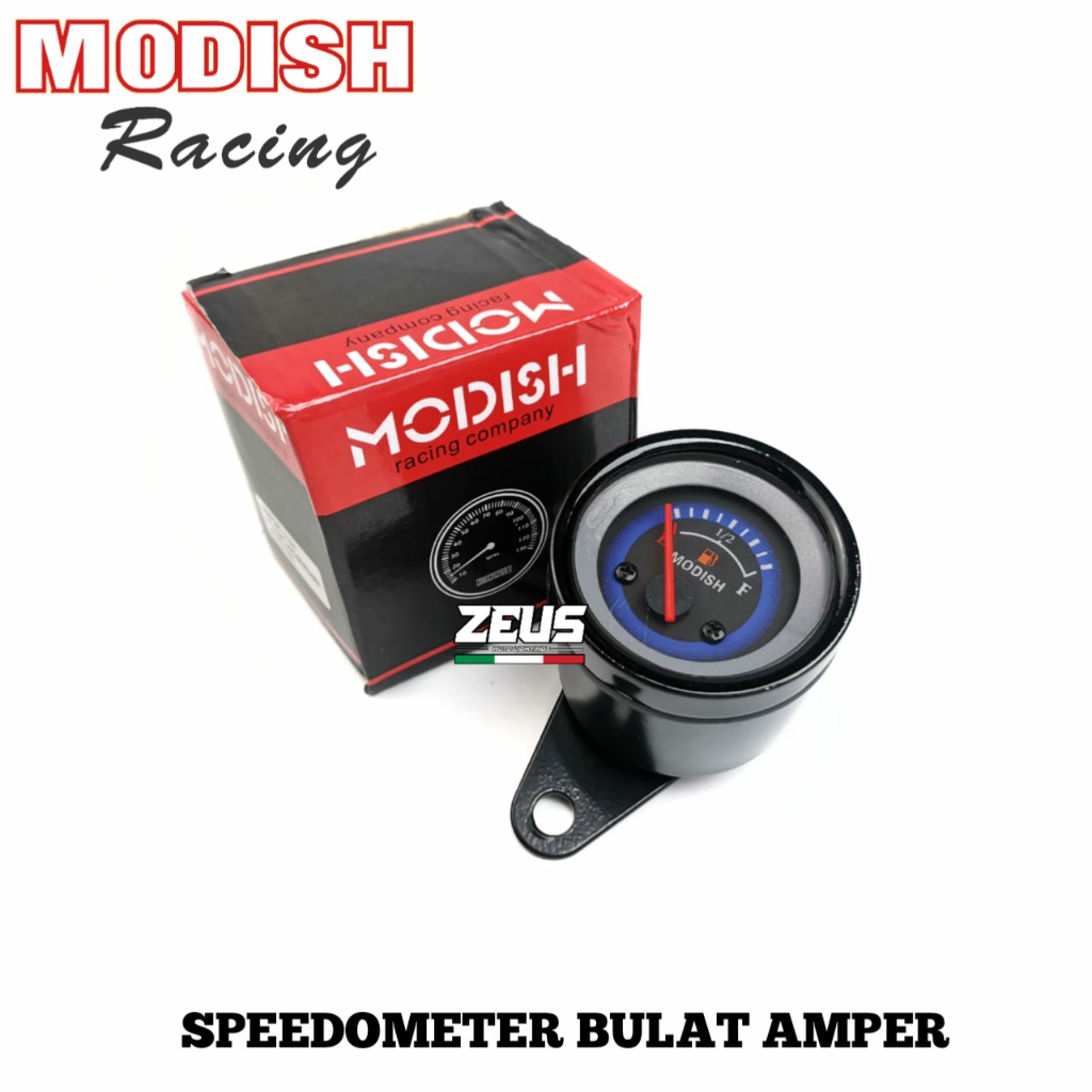 YTY PROMO-Speedometer Bulat Amper Bensin Jarum LED Bulat 12 Volt Jarum Fuel Meter Bensin Analog