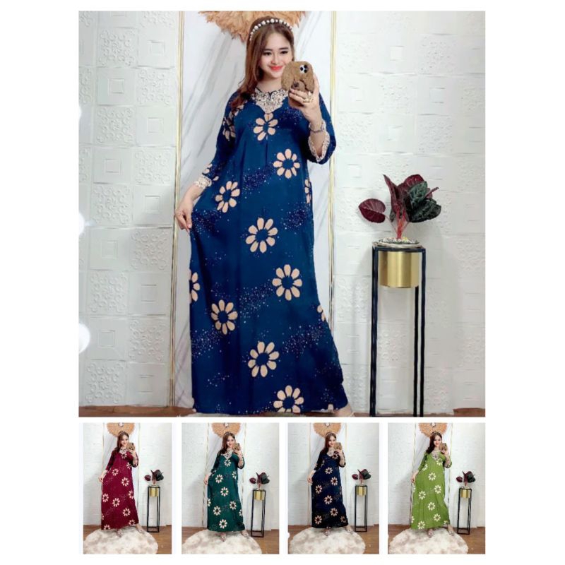 Daster Arab Kekinian Terbaru Busui Rayon Premium Remaja Ld 110 cm |grosirsandangjaya