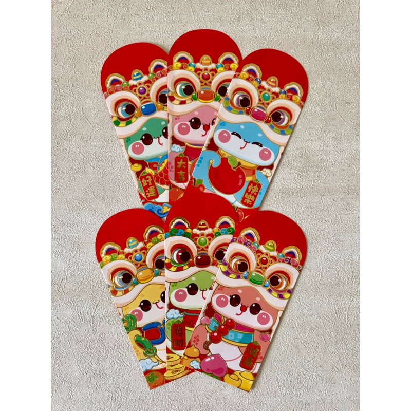 

Angpao Imlek Premium kuping panjang 3D Netral karakter shio Ular lucu Tahun 2025 netral import tebal