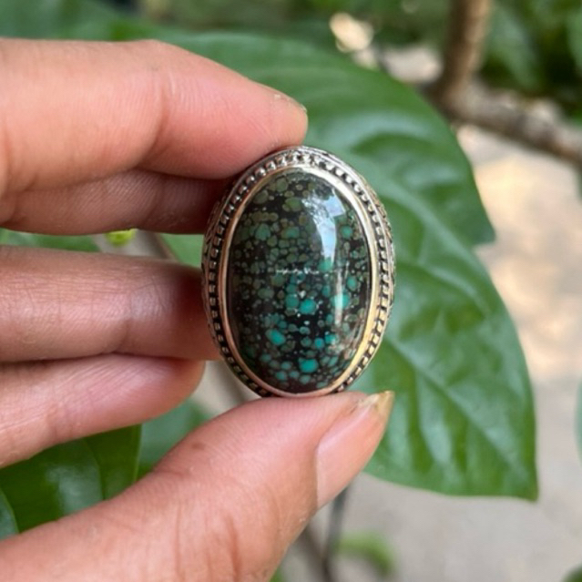 batu pirus hubai motif telur kodok super