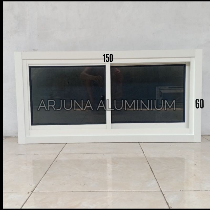 Jendela Sleding Aluminium 1 Set 150x60