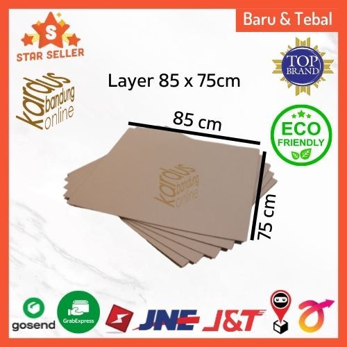 

Kardus Karton Dus Layer Lembaran Polos Murah Uk 85x75 cm BFlute Tebal 3 mm