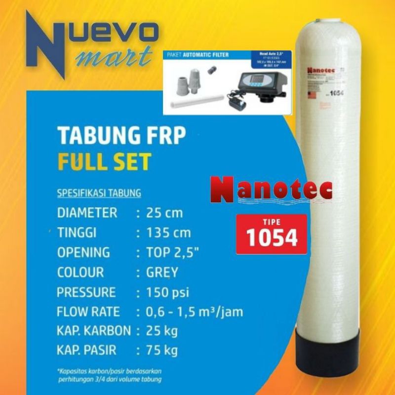 Filter FRP Air PDAM Rumah Tangga 1" inch Head Auto Otomatis