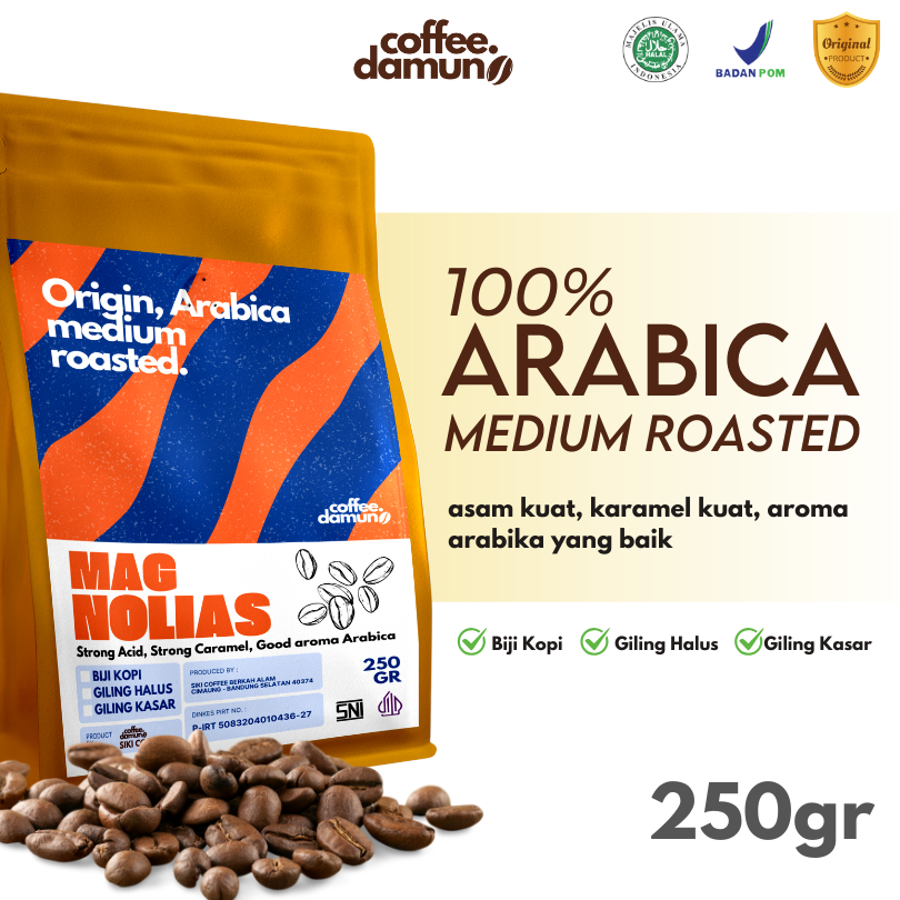 

Kopi Bubuk Biji giling 250gr 100% Arabika Medium Roasted Espresso Coffee Bean Origin Manual Brew