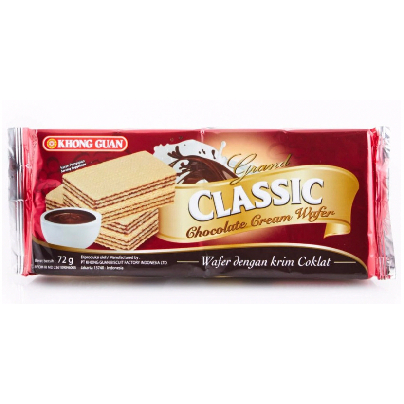 

Khong Guan Grand Classic Wafer Krim Coklat 72gr