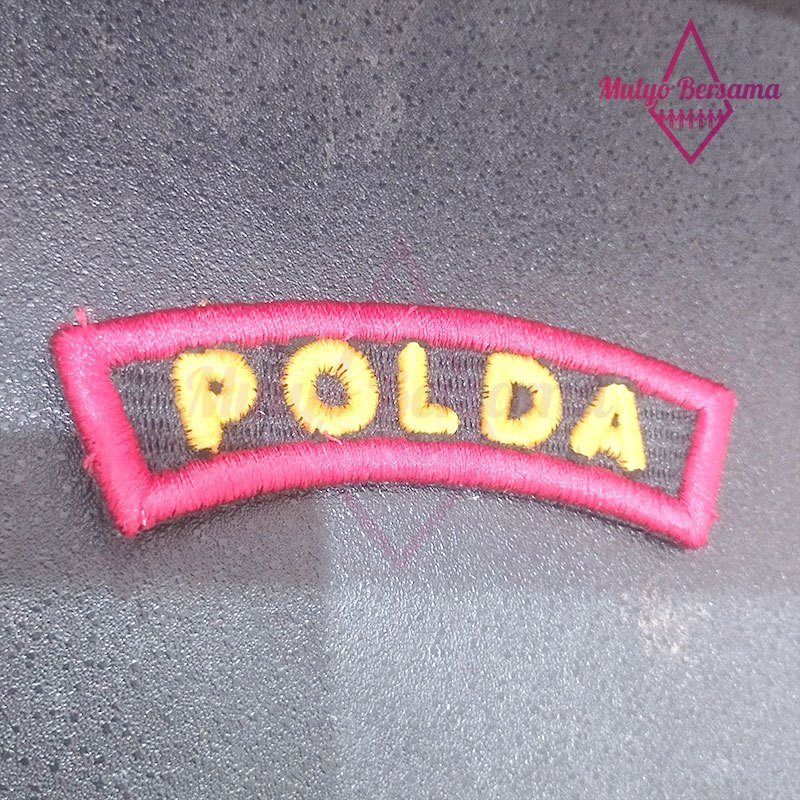 Bordir Polda Atribut Seragam Bet Bordir Polda Bordir Tulisan Polda Timbul - Mulyo Bersama