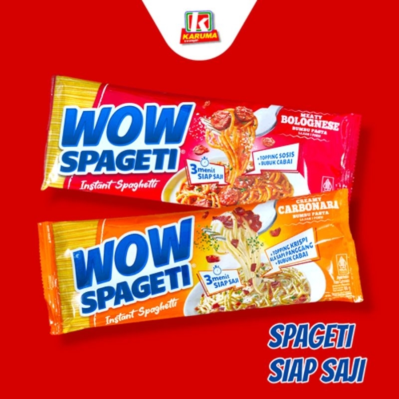 

Wow Spageti 84g Spaghetti Instan | Bolognese & Carbonara