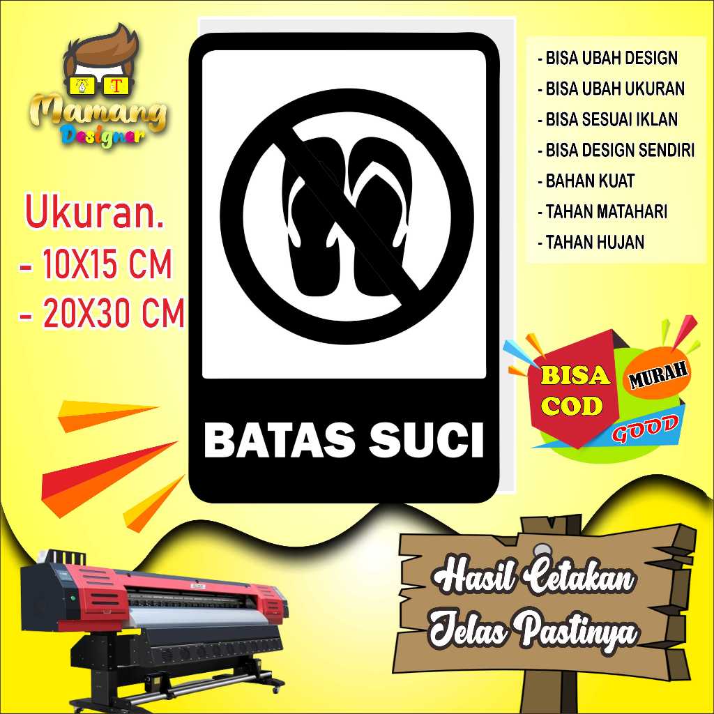 

Cetak Sticker Untuk Tempelan Batas Suci Keren Putih