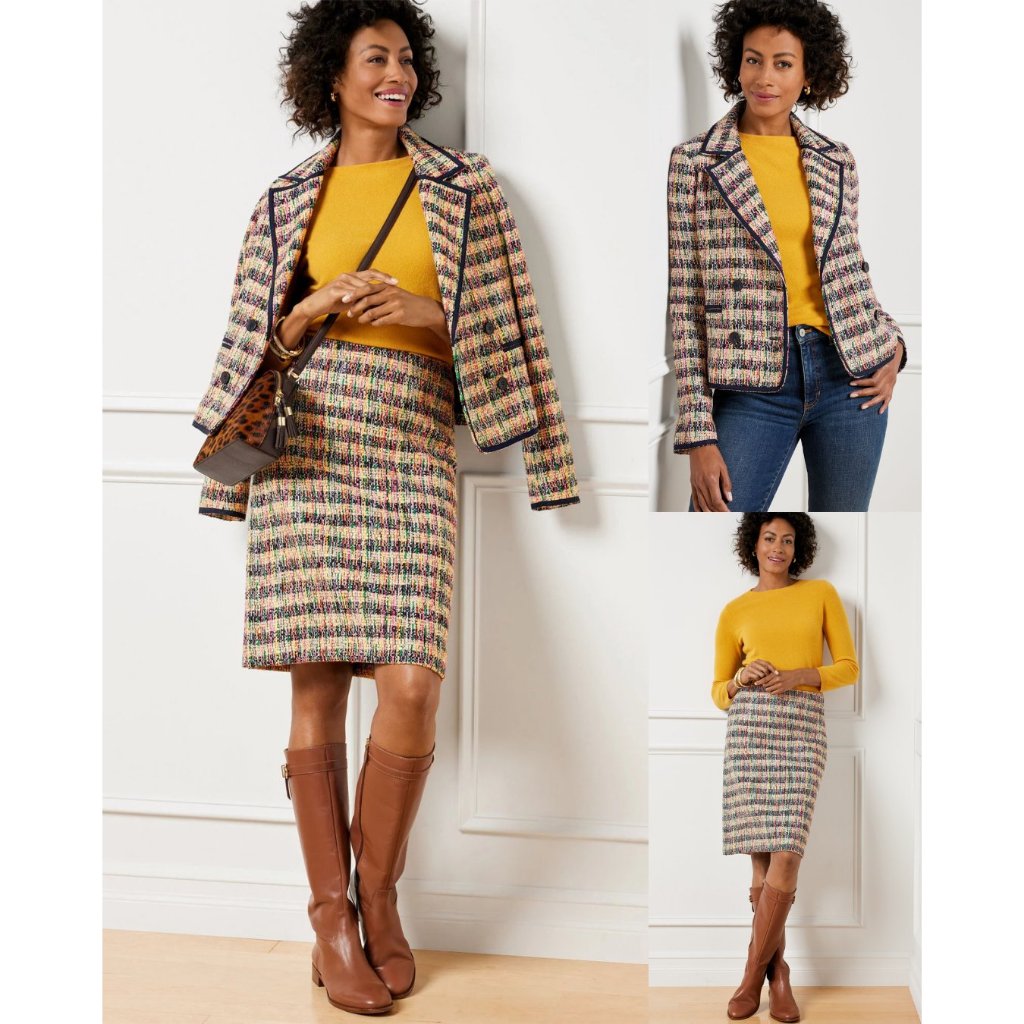 Setelan Talbots Cafe Tweed Set Jacket & Skirt - 5953