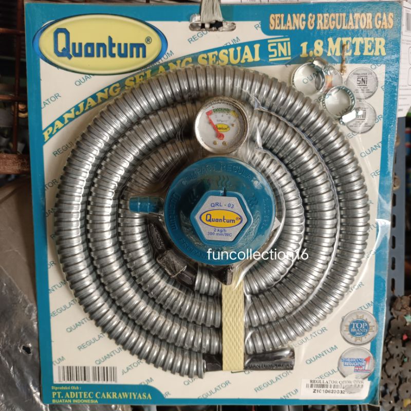 Selang dan Kepala Regulator Gas Quantum QRL032
